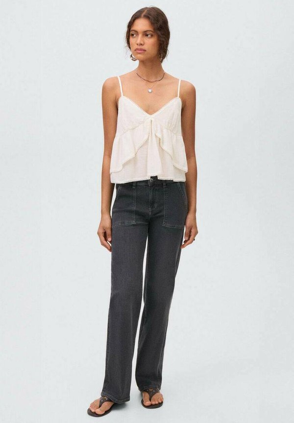 CULOTTE WITH EMBROIDERED STARS TEEN - Jeans Straight Leg