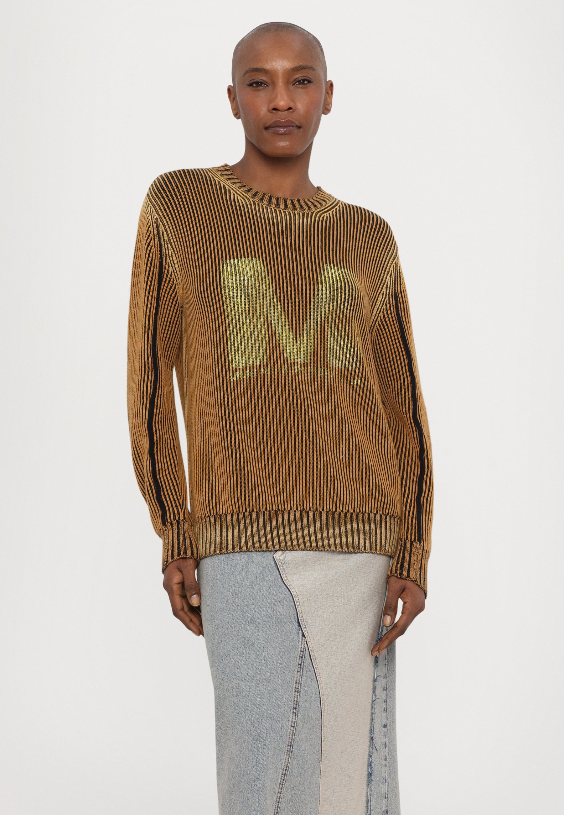 MM6 Maison Margiela CREWNECK - Jumper - saffron/black/multi
