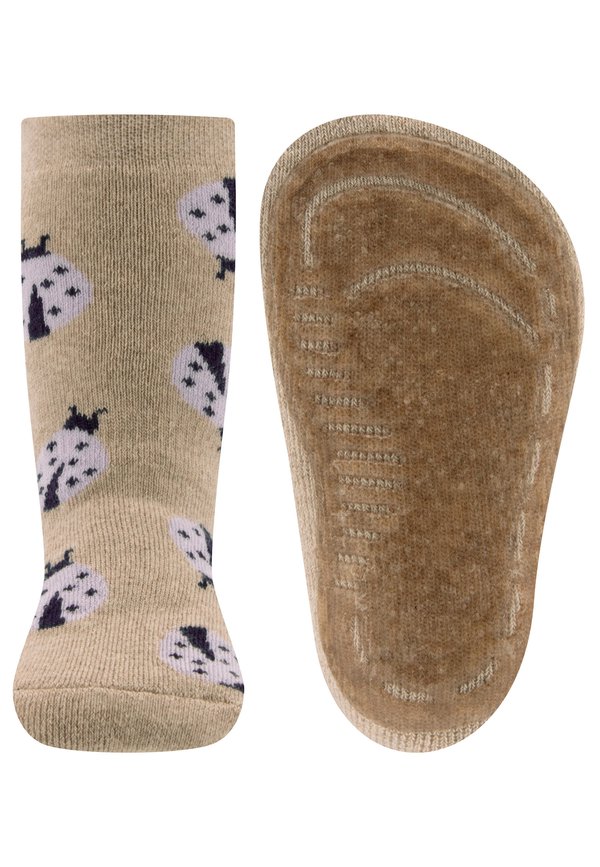 STOPPER MARIENKÄFER - Socken - dunkel beige meliert
