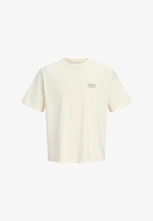 Jack & Jones, JORATOCHA SKETCH BACK TEE SS CREW NECK - Print T-shirt - antique white