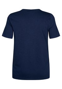 Zizzi SHORT-SLEEVED WITH V-NECK - Jednoduché tričko - navy blazer