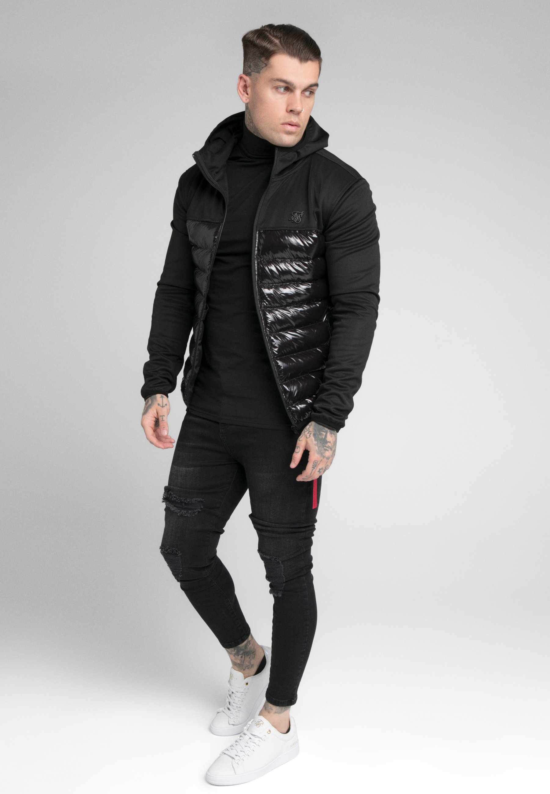 SIKSILK NEO BUBBLE JACKET Übergangsjacke blackschwarz SIKSILK NEO BUBBLE JACKET Übergangsjacke blackschwarz