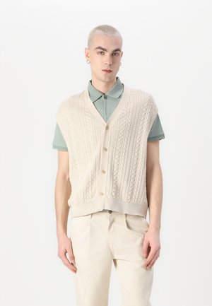 SLHELIS RELAXED WAISTCOAT - Vest - oatmeal