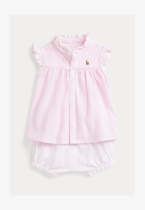 STRIPED KNIT OXFORD TOP & BLOOMER SET 0-2Y - Cămașă - carmel pink