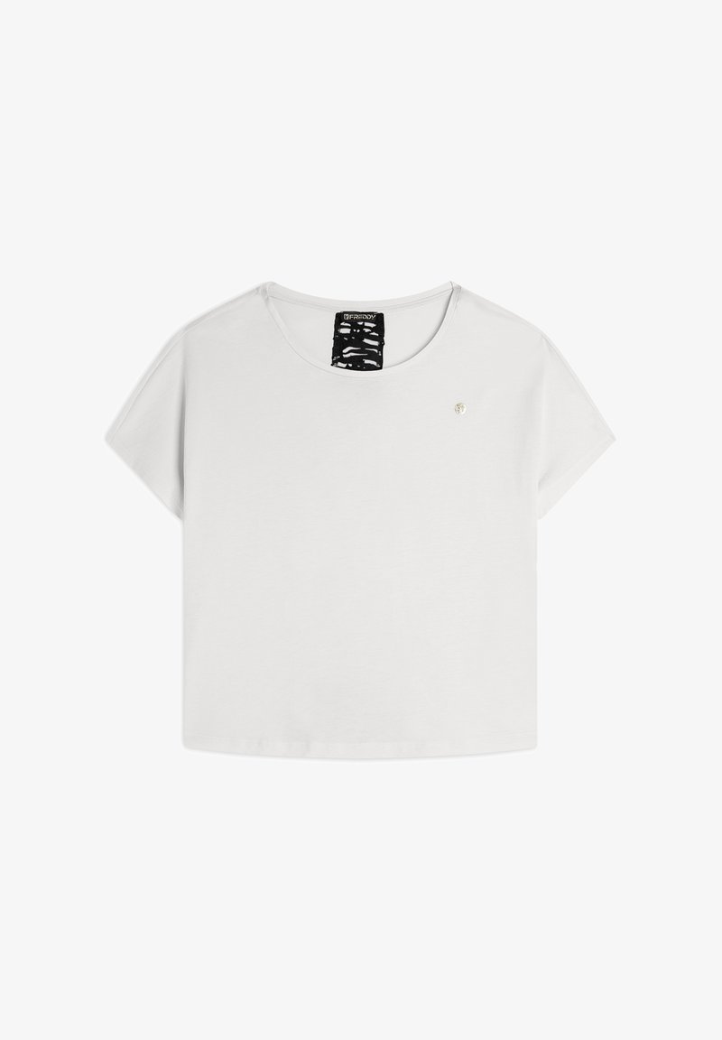 Freddy CON FANTASIA SUL RETRO - Camiseta estampada - white sand zebra animalier