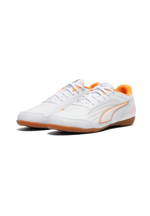 PUMA TRUCO IV JR UNISEX - Indoor football boots white/orange glow-vibrant silver — foto 2