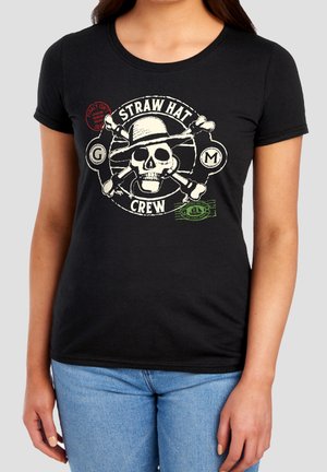 NETFLIX, ONE PIECE STRAW HAT CREW STAMPS - Print T-shirt - black