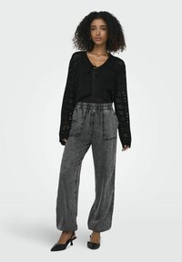 ONLY ONLLYKKE TIE CARDIGAN - Cardigan - black