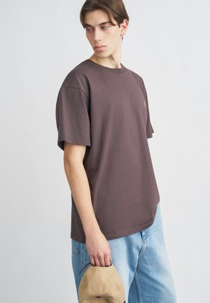 CHASE - Basic T-shirt - shale/gold-coloured