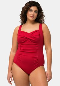 Ulla Popken PLUS SIZE DRAPED  - Badpak - red