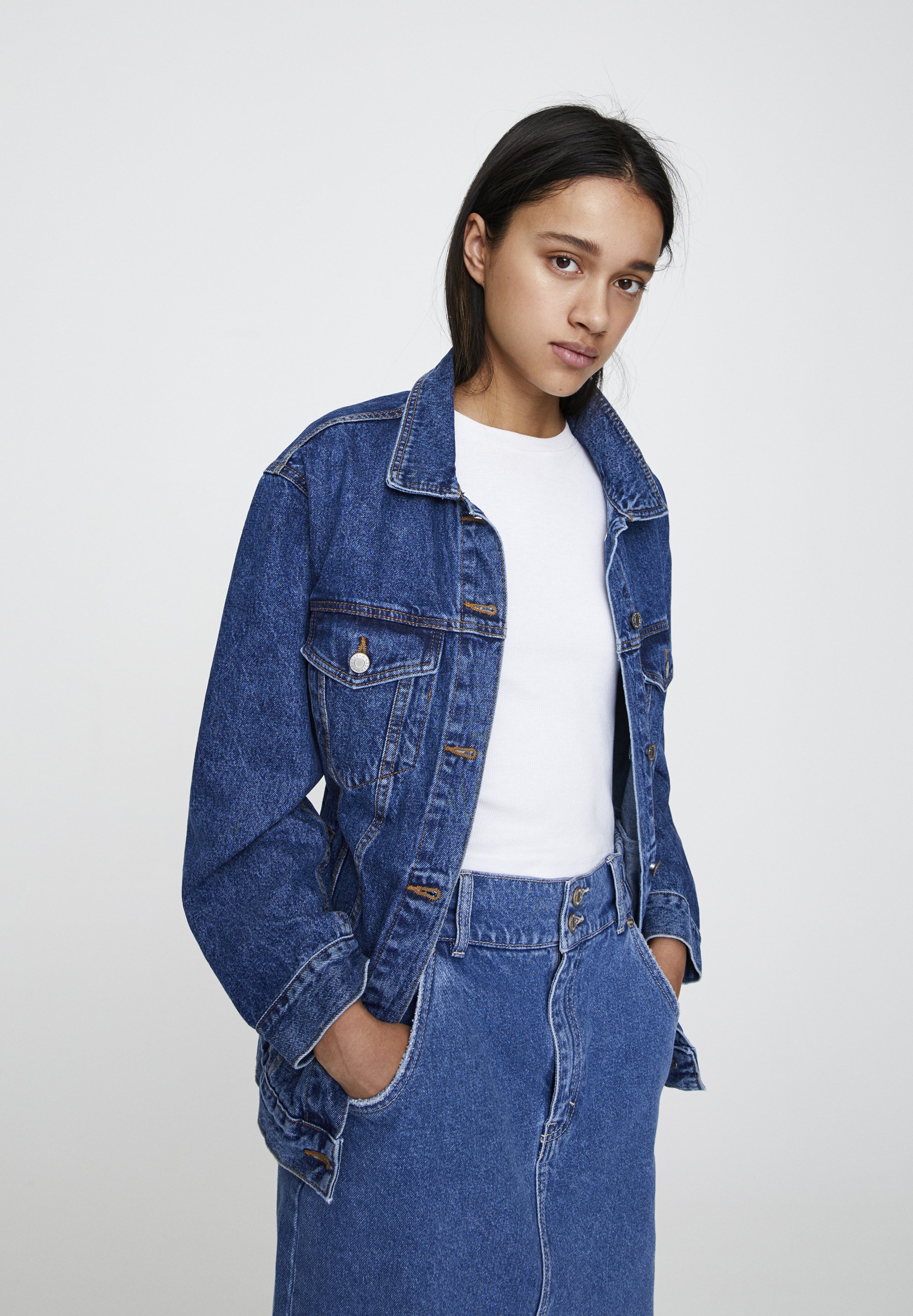PULL\u0026BEAR Giacca di jeans - blue denim/blu denim - Zalando.it