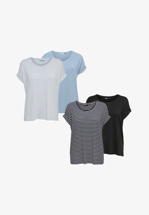 ONLY MOSTER 4 PACK - T-shirt basic - cashmere night sky