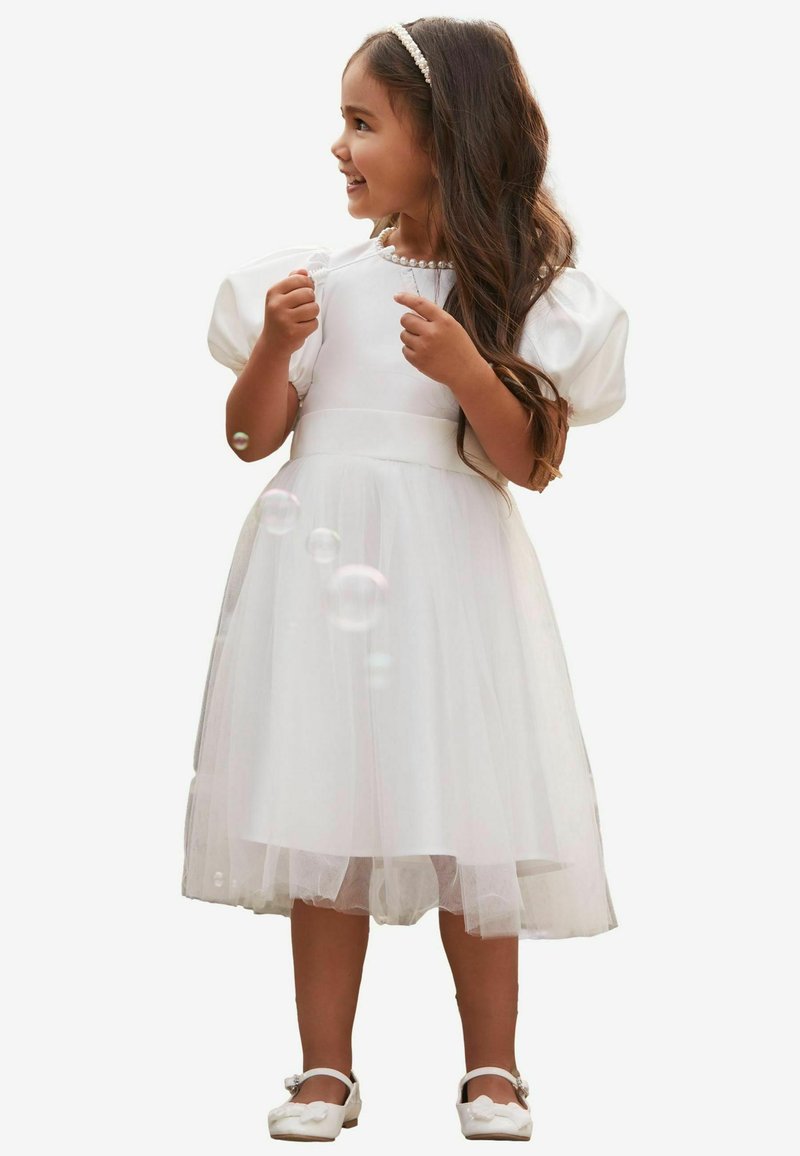 Lipsy REGULAR FIT - PUFF SLEEVE OCCASION  - Kokteilinė suknelė / vakarėlių suknelė - ivory