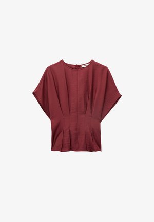 Koton, PLEATED BLOUSE. - Bluse - bordeaux