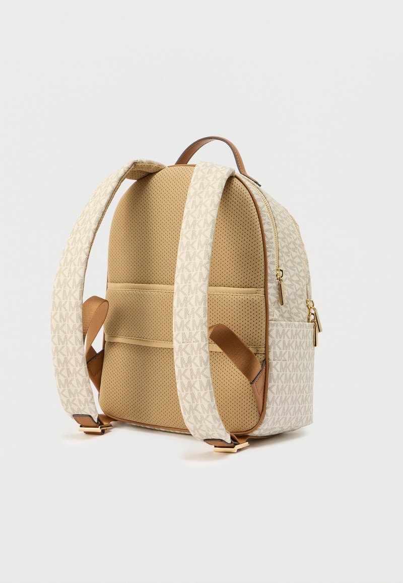 Michael Kors Ivory Woven Leather Backpack with Gold Studs Michael Kors White Studded Leather Mini Backpack | Gold  main image 3
