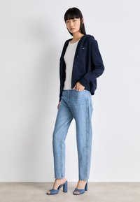Tommy Jeans FLAG ZIP - Felpa con zip - dark night navy