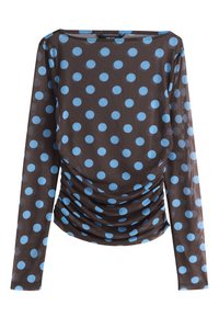 Nije odabrano, chocolate brown blue polka dot