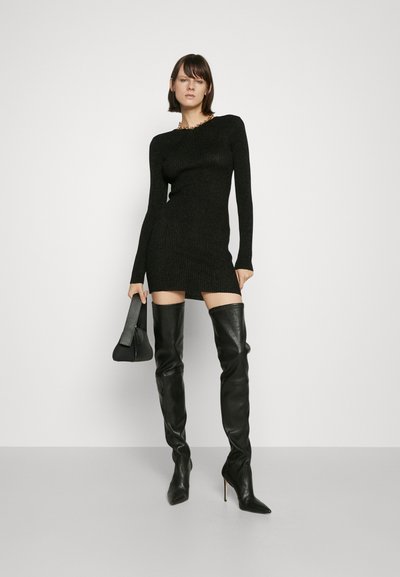 GCDS DEGRADE CLIP DRESS - Φόρεμα-πουλόβερ - black