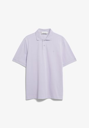 Licht lavendelkleurig polo shirt gemaakt van katoen. Bevat een klassieke kraag, korte mouwen en een subtiel logo op de linkerborst.