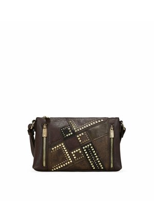 CON CREMALLERAS TACHAS   - Bandolera - marron