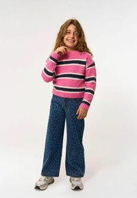 The New PRIMA  WIDE - Traperice ravnih nogavica - medium blue denim aop