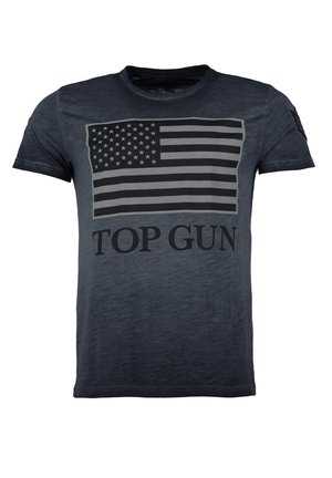 TOP GUN Print T-shirt - sea blue