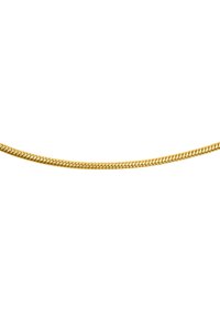 Collana a catena placcata in oro con un design liscio e arrotondato. Presenta segmenti a collegamento stretto e senza cuciture per un finish flessibile e lucido.