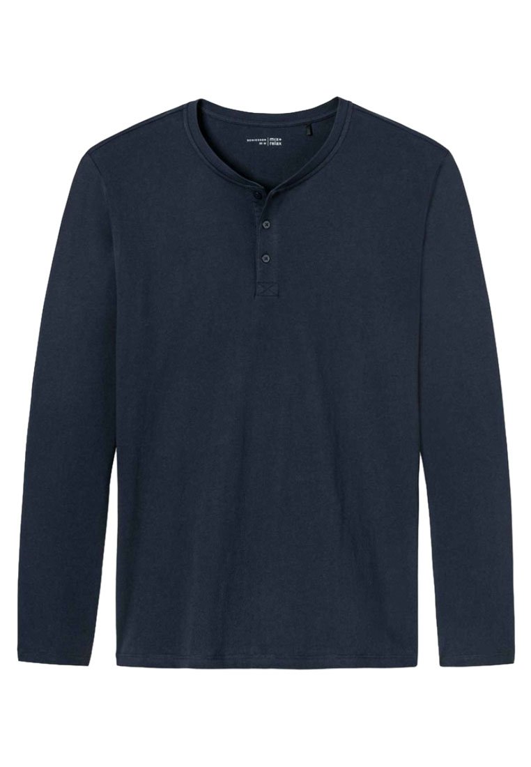 Schiesser Pyjamashirt blauw Schiesser Pyjamashirt blauw