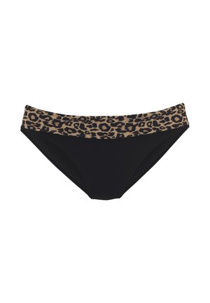 Bikini-Hose - schwarz nougat bedruckt