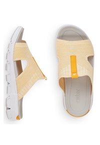 Rieker Pantolette flach - white yellow