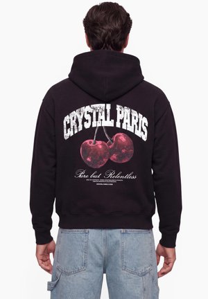 CRYSTAL PARIS, CRYSTAL PARIS OVERSIZED HOODIE RELENTLESS - Felpa con cappuccio - black