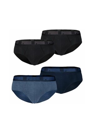 Puma 4ER PACK - Briefs - schwarz   denim