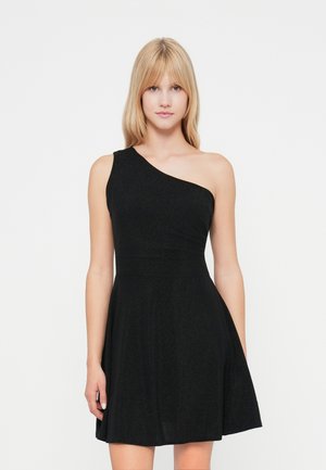 ANGIE ONE SHOULDER SKATER - Robe de jour - black