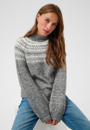Kaffe, KAGERDA - Pullover - dark grey melange chalk