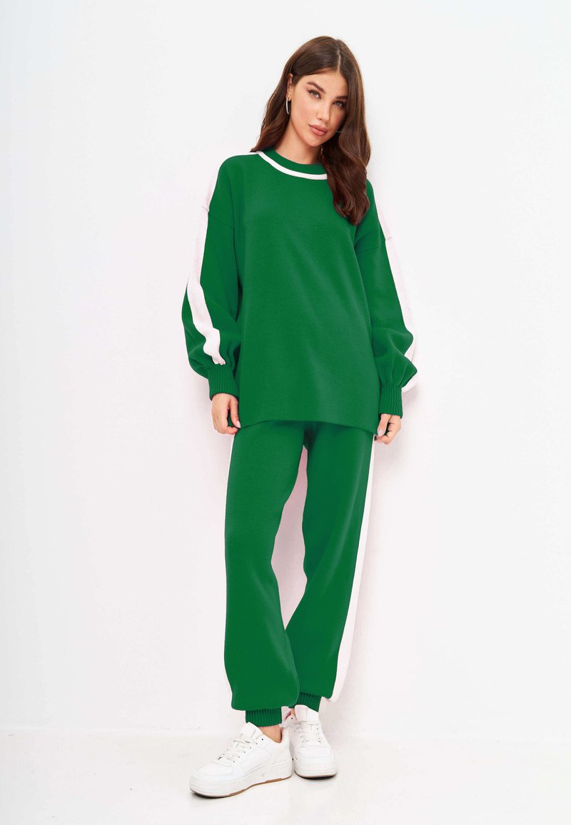 Cesare Gaspari - JOGGER SET - Pantalon de survêtement - green, Agrandir