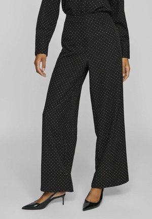 VILA HIGH WAIST - Pantaloni - black beauty
