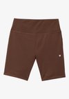 ESSENTIAL QUICK DRY MID LENGTH HIGH RISE CYCLING SHORTS - Leggings - dark brown