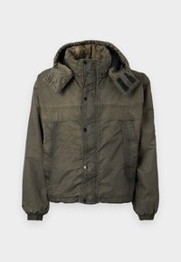 LOW LIGHTS STUDIOS® WASHED MOON PUFFER JACKET UNISEX - Χειμωνιάτικο μπουφάν - khaki