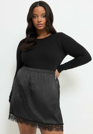 Yours Clothing, PLUS SIZE MINI SKIRTS - Jupe trapèze - black