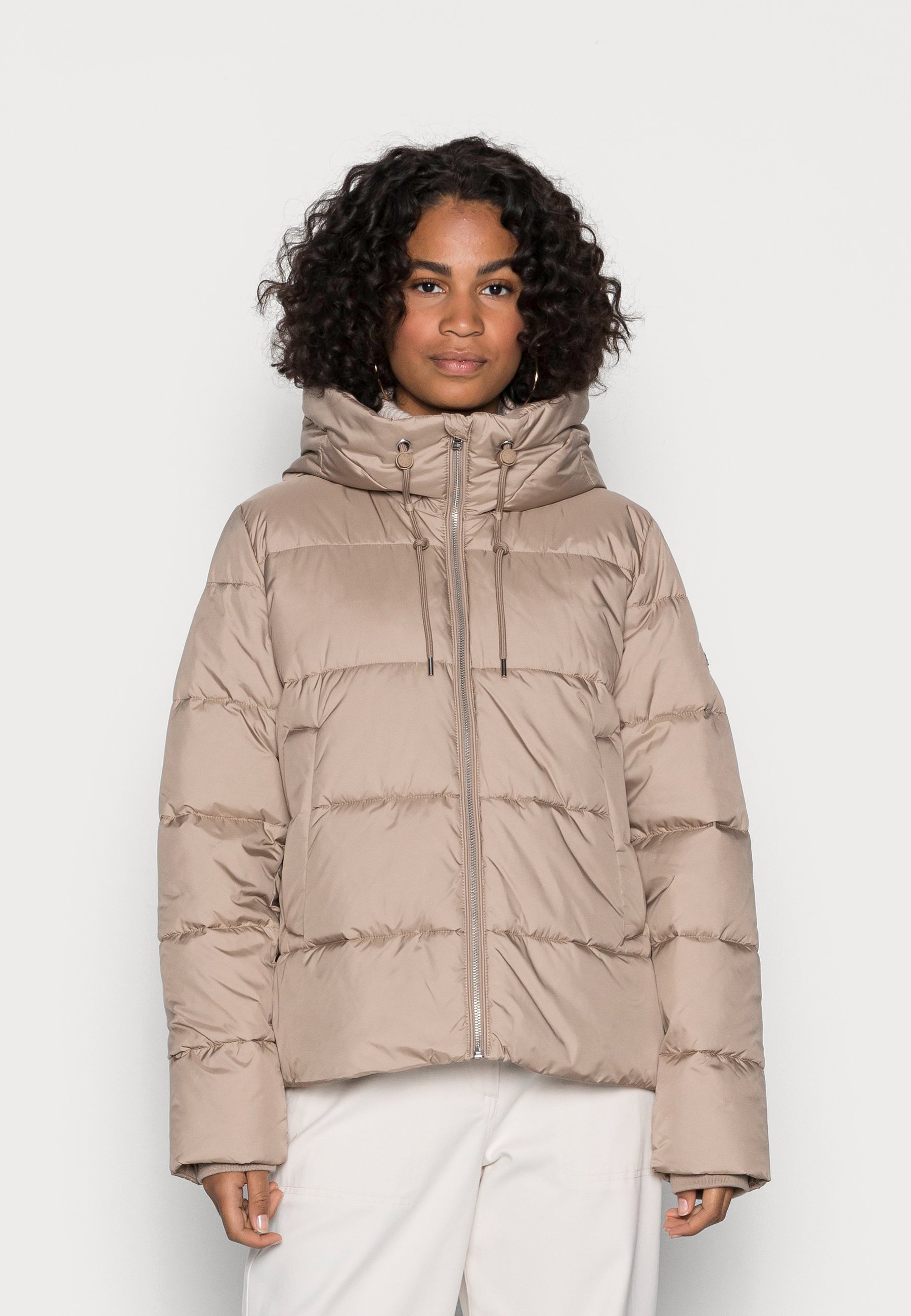 Marc O'Polo DENIM SHORT PUFFER JACKET - Winterjacke - rocky road/nude -  Zalando.de