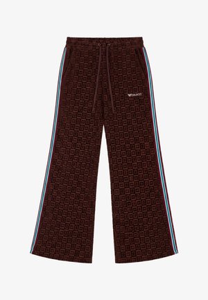 Colucci, VELOURS CHECKERBOARD TRACKPANTS - Træningsbukser - dark brown