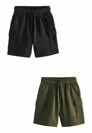 2 PACK REGULAR FIT - Jogginghose - black green