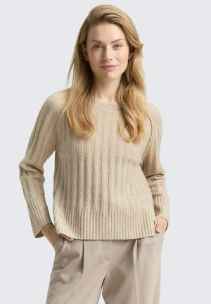 BOUCLÉ MIT  - Strickpullover - sand stone beige