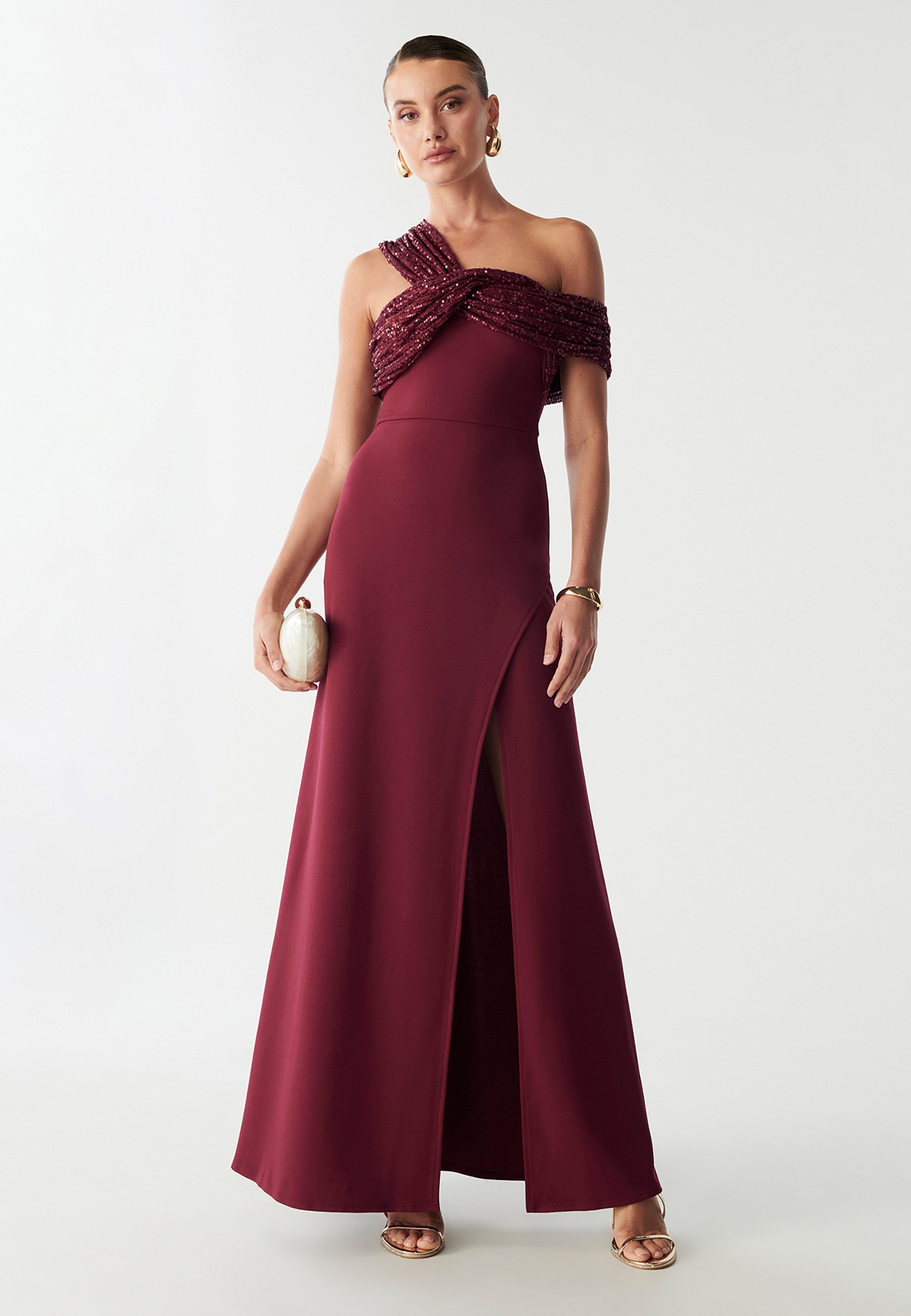 slim fit dress slacks Massey Red Midi Dress main image 1