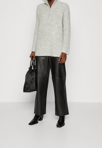 Selected Femme Stickad tröja - mottled light grey