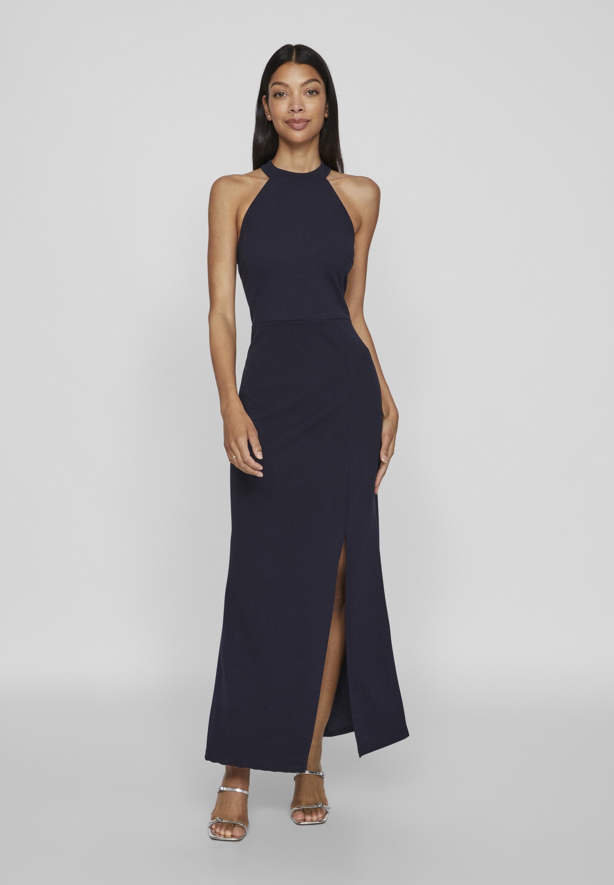 VILA VIVARA HALTERNECK LONG DRESS - Occasion wear - night sky/dark blue