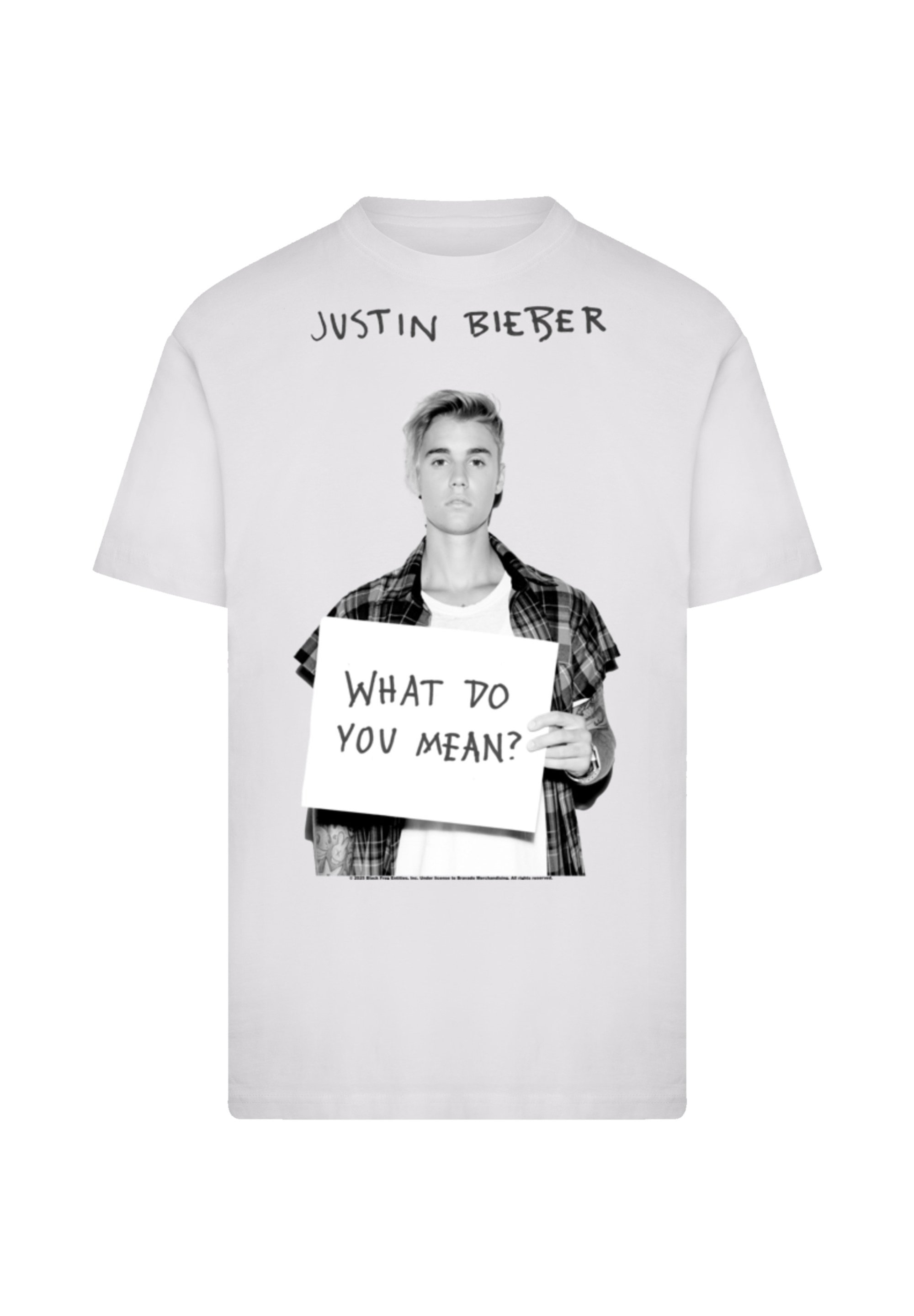 F4NT4STIC JUSTIN BIEBER WHAT DO YOU MEAN - Print T-shirt - weiß