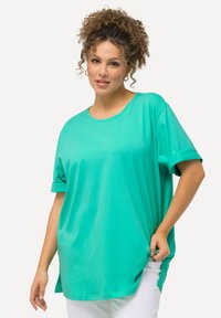 Ulla Popken PLUS SIZE SHORT SLEEVE TEE  - Basic T-shirt - turquoise green