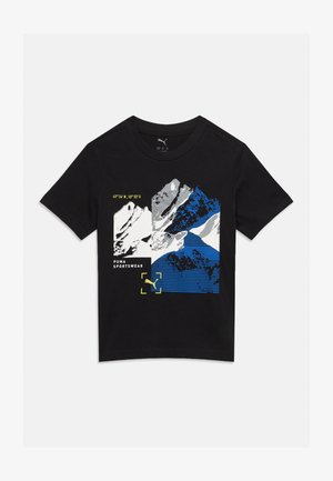Puma, GRAPHIC MOUNTAIN TEE - Sportfelső - black