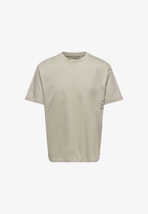 Only & Sons, ONSAARON LIFE RLX SS TEE - T-shirt con stampa - silver-coloured